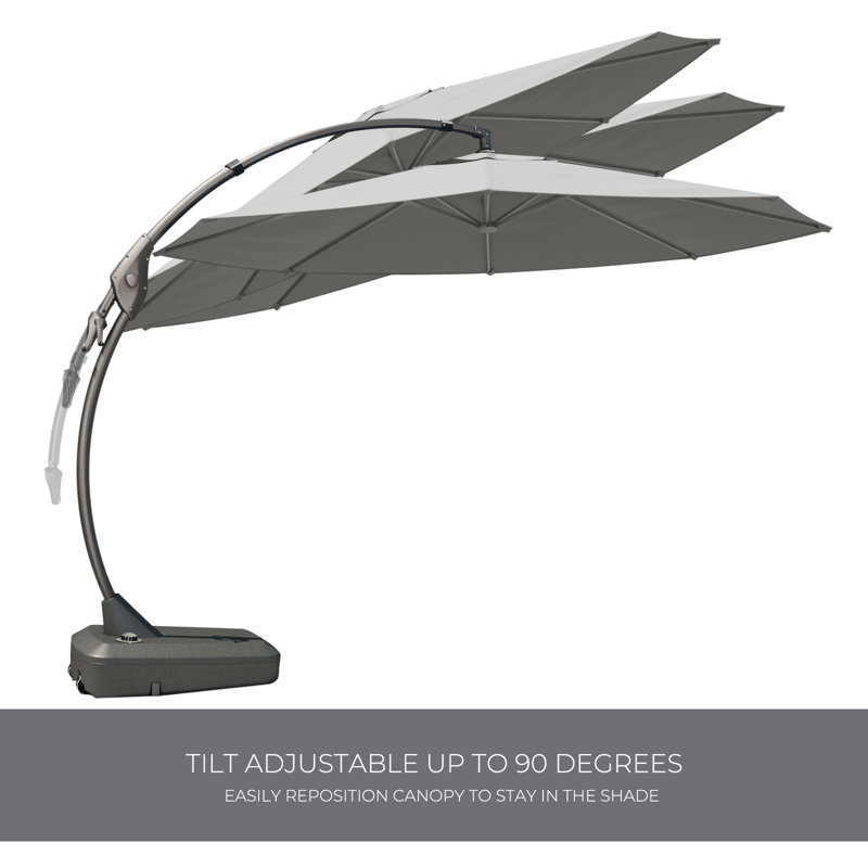 Parasol en porte-à-faux 12 pi Jalbert, Gris