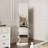 360° Rotating Multifunctional Full Length Mirror With Hook Storage Rack Coat Rack With Mirror Solid Wood Floor Mirror Bedroom Living Room Cloakroom Space Saving-29975392-29975395