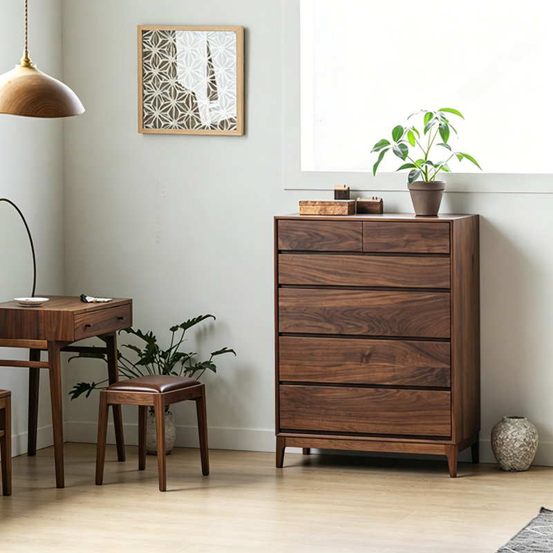 Petit coffre d'appoint Modern Living, Noyer