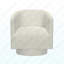 Fauteuil d'appoint pivotant blanc-2147331094