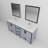 Ziva 80 in W x 22 in D Double Bath Vanity, White Top, 30 in Mirrors and Chrome Faucet Set-87293379-113107683