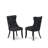 9 Pieces Dining Table Set Includes a Rectangle Table and 8 Dark Gray Polyester fabric Dining Chairs, Sand Blasting Black-931481070-928726359