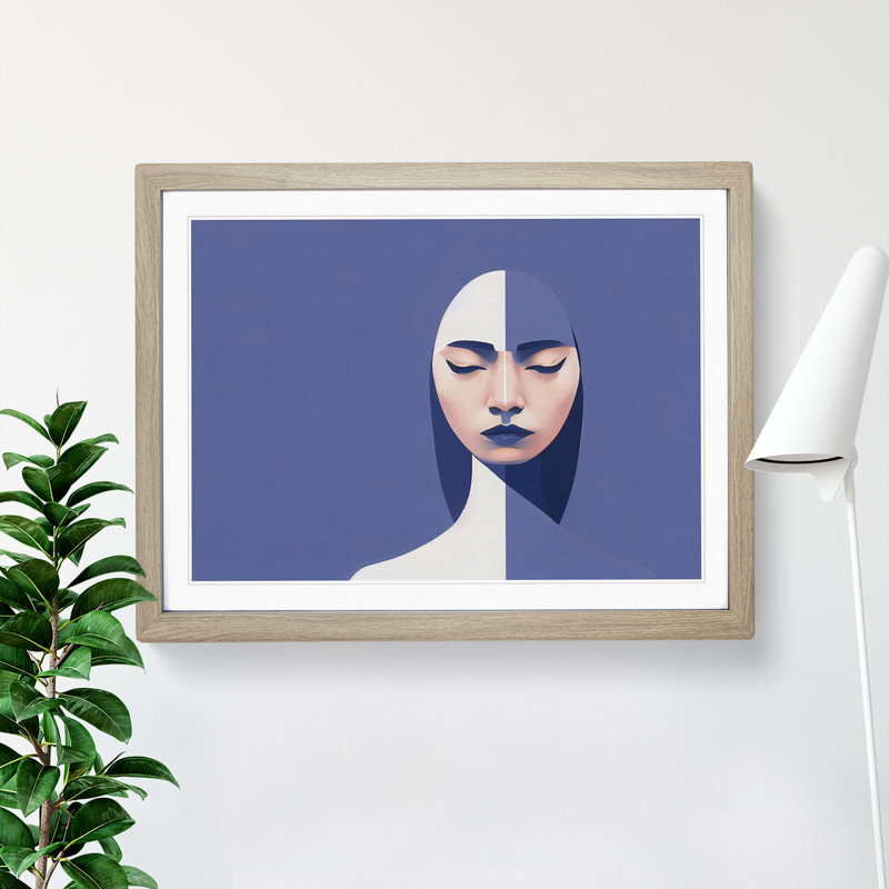 XH1022-8967X The Modern Woman Vol.2 Abstract - Single Picture Frame Print, 25cm H x 34cm W x 2cm D, Oak Framed