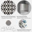 «Black and White Retro Geometrics», art mural à motif de cercle en métal-900960460