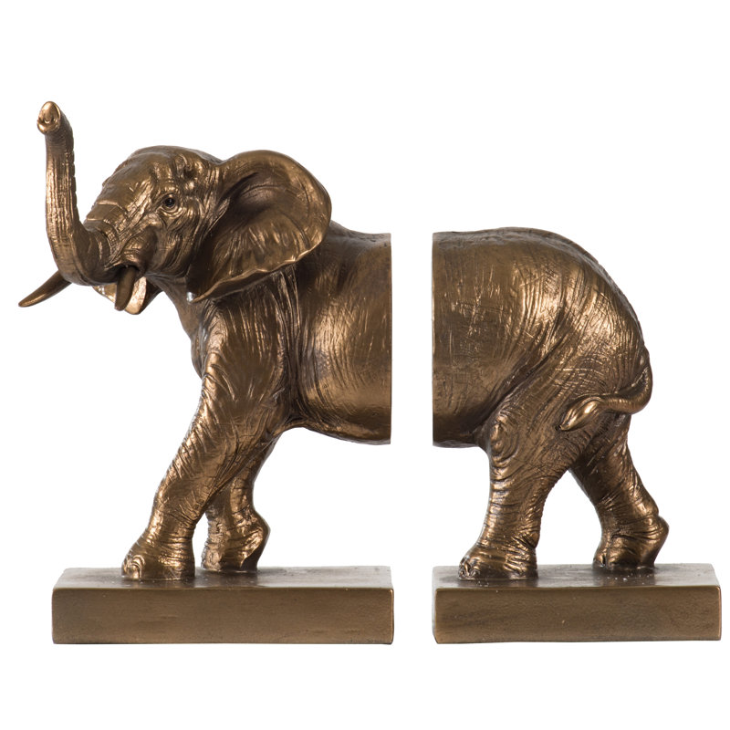 Ensemble de serre-livres 2 pièces éléphant