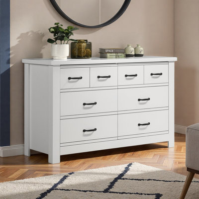 Commode blanche à 6 tiroirs l 51 po