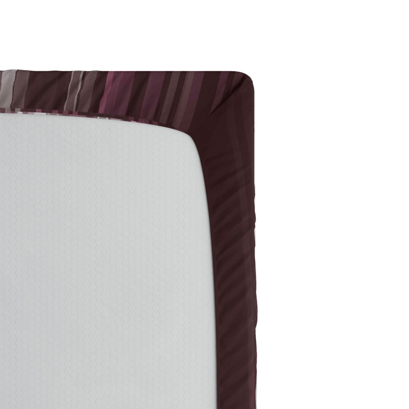 Microfiber Striped Fitted Sheet, Full Fitted Sheet