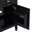 Meuble-lavabo noir de 20 po avec lavabo, pieds en bois massif, tablette réglable, tiroir inclinable, boutons en alliage de zinc, armoire autoportante moderne pour petite salle de bain