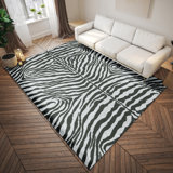 Chenille Washable Animal Print Indoor / Outdoor Rug