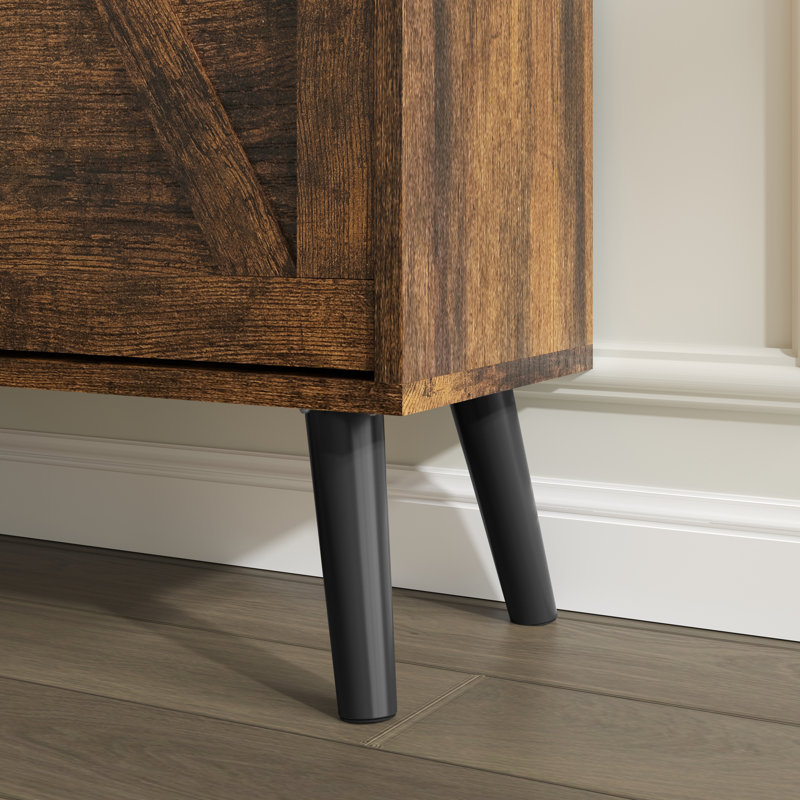 Armoire à chaussures avec tiroir Farmhouse, rangement pour chaussures en bois pour 20 paires dans le vestibule, rangement caché