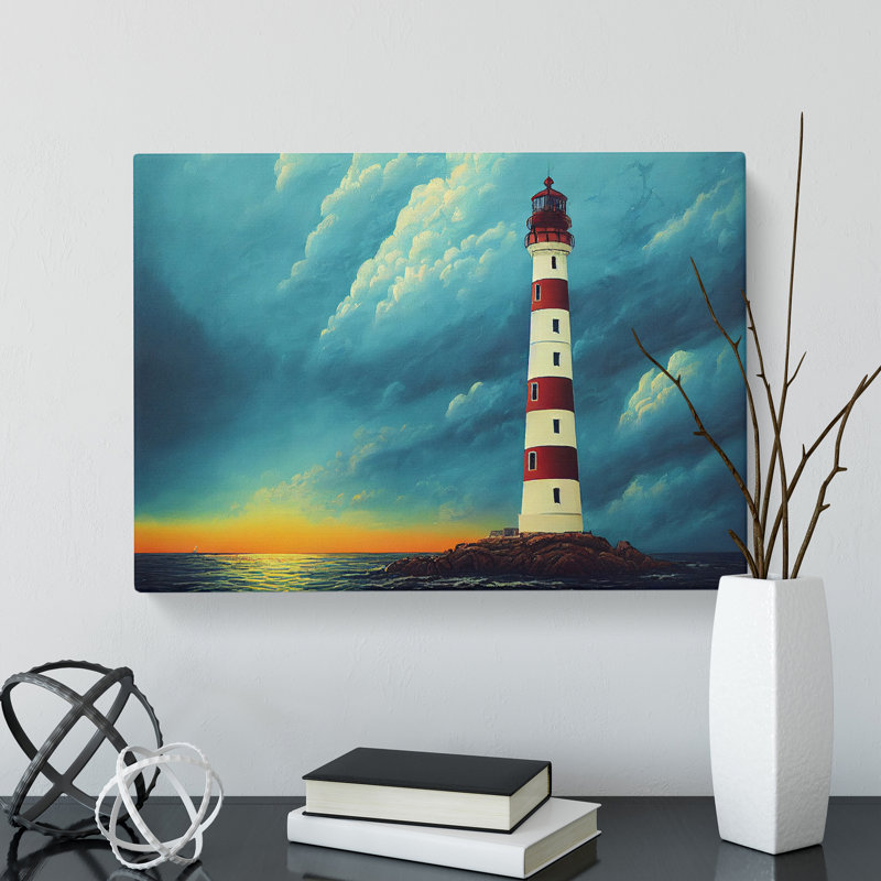 Handsome Lighthouse - Wrapped Canvas, 40cm H x 60cm W x 3cm D