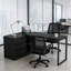 Bureau d'ordinateur moderne en L