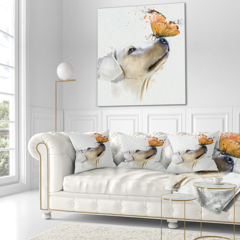 Coussin Golden Retriever, 16 po x 1 po
