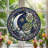 Celestial Moon Stained Glass Window Panel，12"H-1125620217