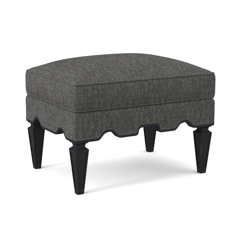 Palm Ottoman, Vintage Ebony, Margaret Uniform Polyester Blend