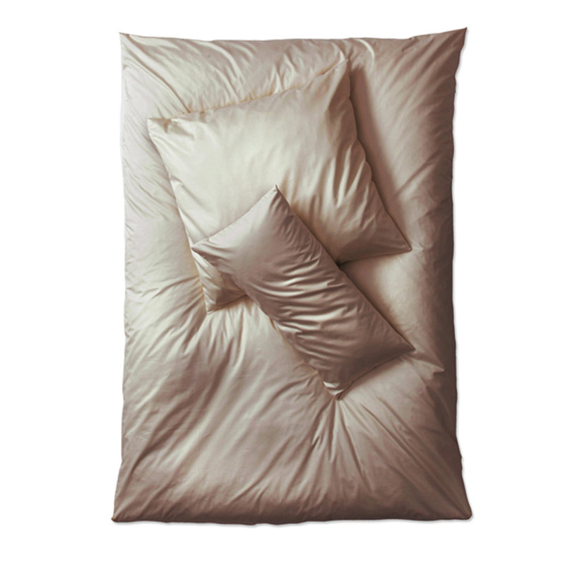 Cotton Solid Colour Duvet Cover Set with Pillowcases, 135cm x 200cm - 1 pillow 40cm W x 80cm L, Stone