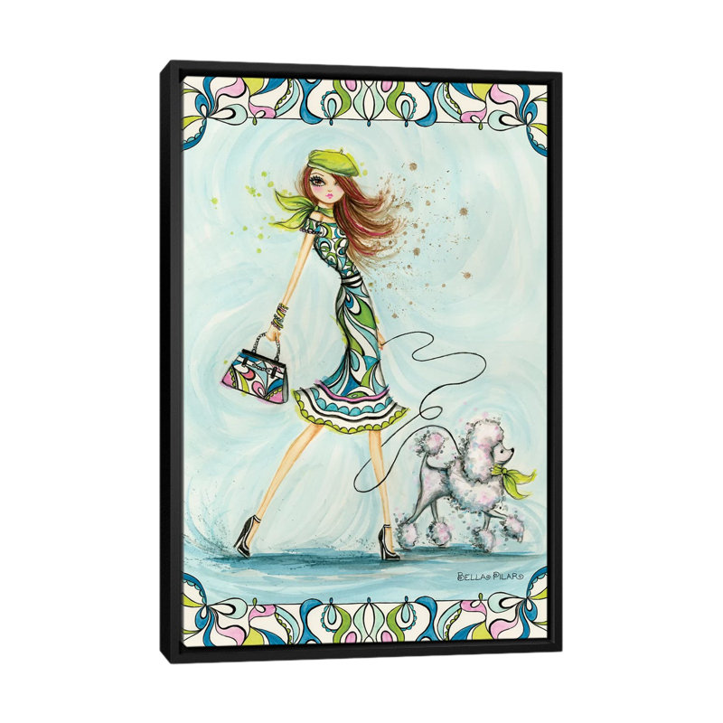 Pucci Glam, reproduction d'art sur toile tendue, H 26 po x l 18 po x P 1,5 po, Toile avec cadre noir, Pas de tapis