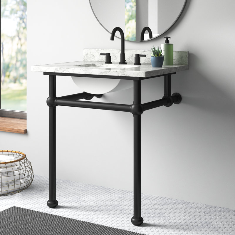 Kingston Brass Templeton Brass Console Sink Legs, Matte Black