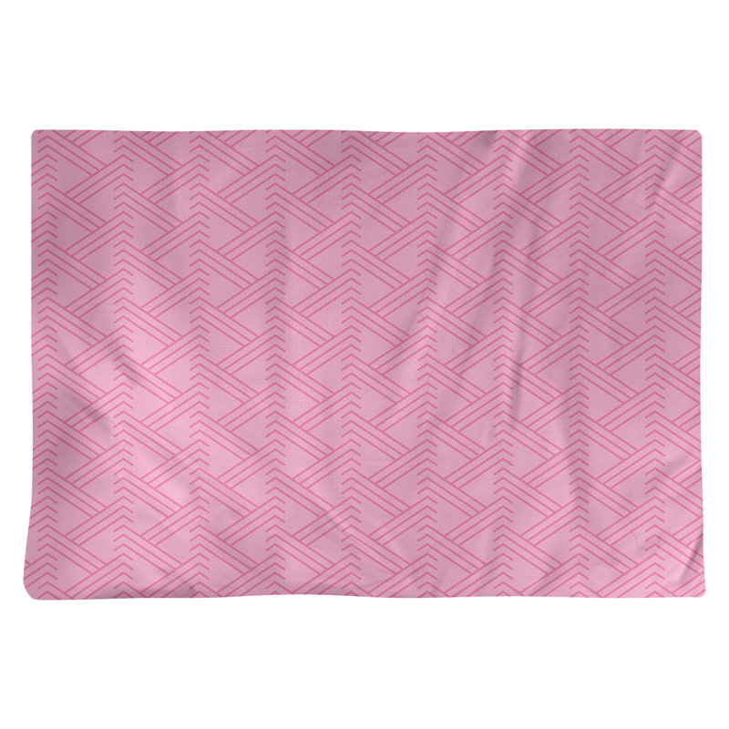 Napperon en coton 18 po classique Zig Zag, Rose, Polyester