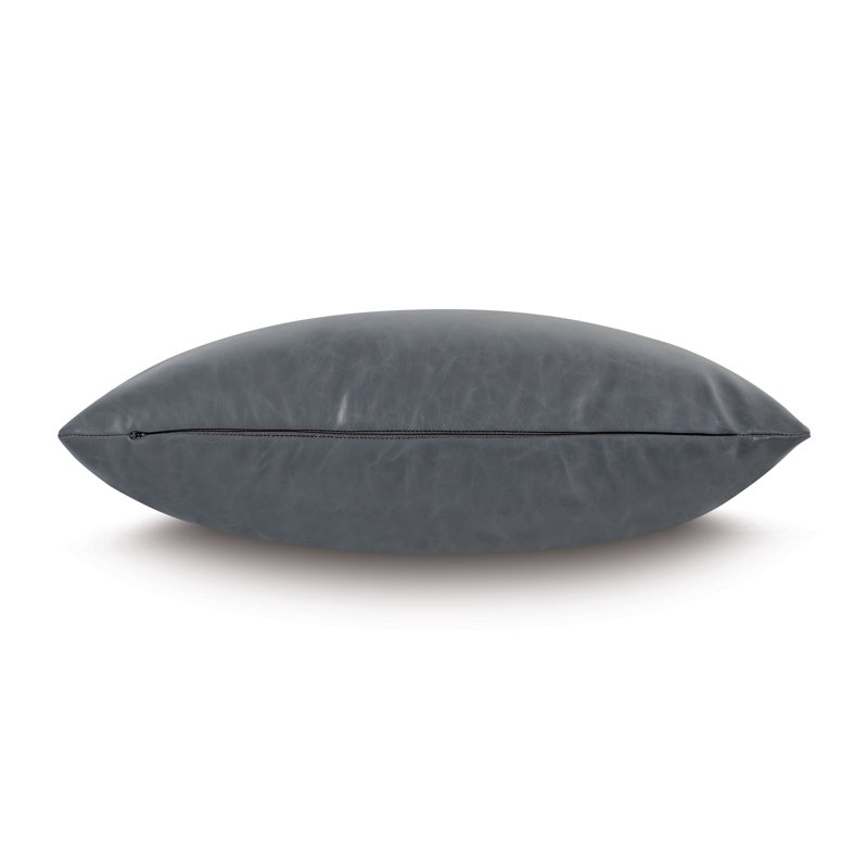Nevin Lumbar Pillow Cover & Insert, Dark Gray, 11"H x 21"W