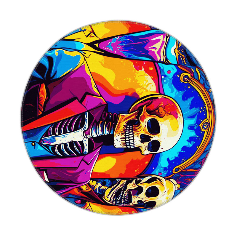 Plasma Dream Indoor And Outdoor Area Rug, Round 5'