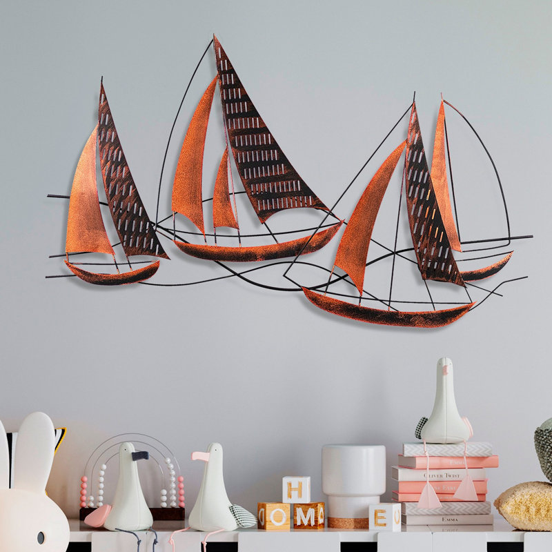 Handmade Decorative Metal Wall Accessory, 49.2 x 29.1 x 1.6 inches | 100% Metal Construction | Unique Hand-Painted Finish | Perfect for Home Décor & Art Display | Easy Wall Hanging, Elegant Design with Color Variation