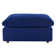 Commix Down Filled Overstuffed Performance Velvet Ottoman In White