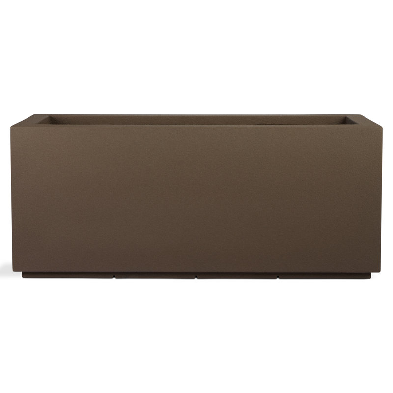 Milan Tall Polymer Box, 19"H x 46"W x 17"D, Chocolate Brown