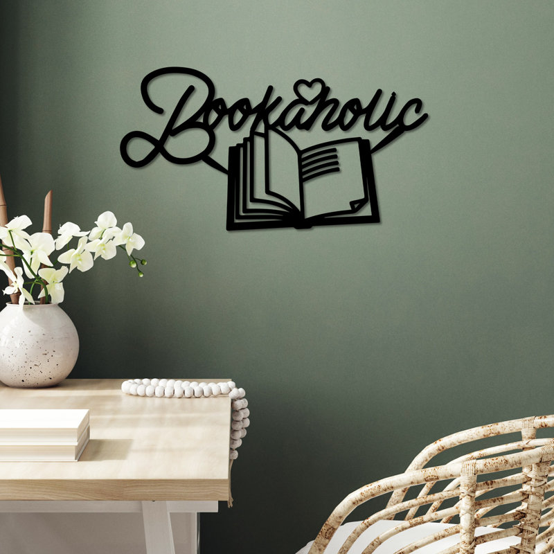 Stylish Black Decorative Metal Wall Accessory, 22.8 x 11.8 inches | 100% Metal Construction, Thickness: 0.06 inches | Lightweight at 1.0 lbs | Perfect for Home, Office, or Gallery Decor, Unique Modern Design
