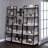 Industrial-Style 5-Tier Ladder Bookshelf With Natural And Black Finish For Stylish Storage And Display-2117547802