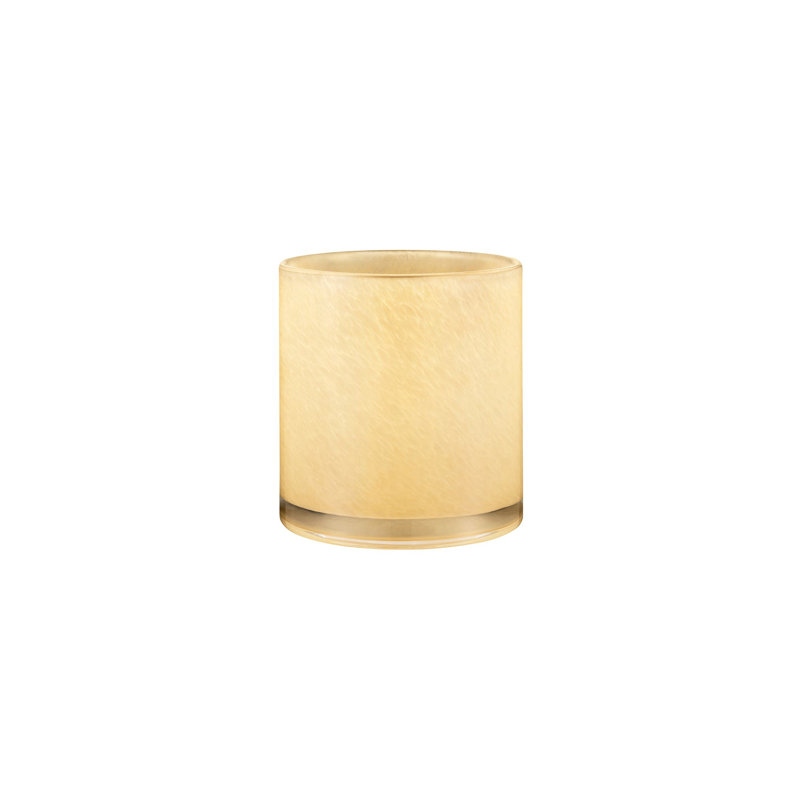 Ouragan de table en verre SAGA, H 4,7 po x l 4,7 po x P 4,7 po, Jaune
