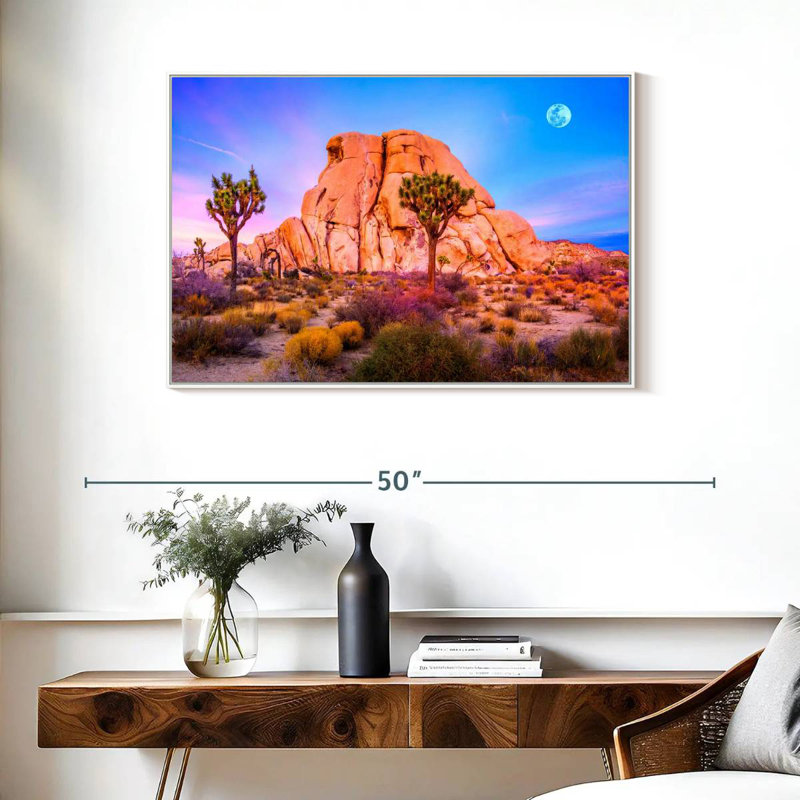 Joshua Tree National Park, Cadre flottant blanc, 37 po x 25 po