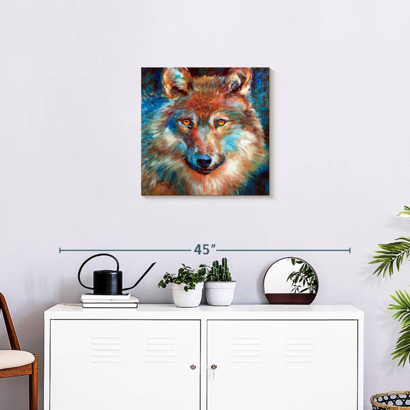 Brampt Timber Wolf abstrait, H 20 po x l 20 po