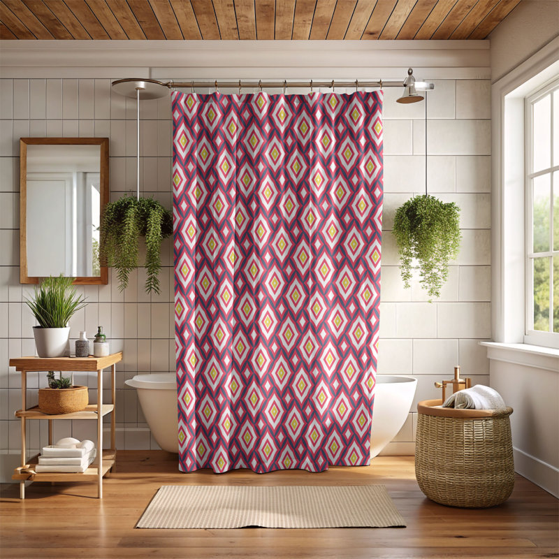 Rideau de douche Luminous Tile - Premium, H 74 po x l 71 po