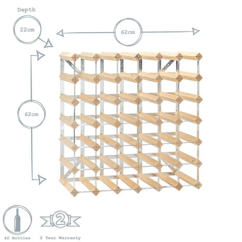 Solid Wood Floor Wine Bottle Rack in
