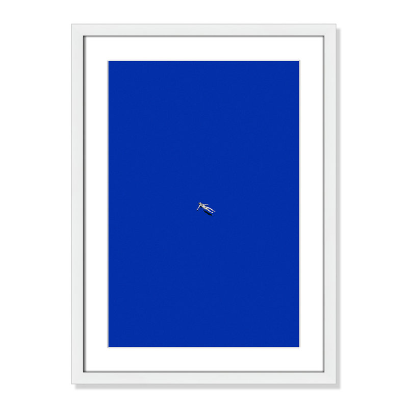 «No stress print» par Leon, Blanc satiné, L 17 po x H 23 po, Imprimé mat