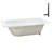 66'' x 34'' Acrylic Soaking Drop-In Bathtub, Drain Included-97544680