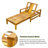 Wood Outdoor Chaise Lounge With Adjustable Backrest-517574503