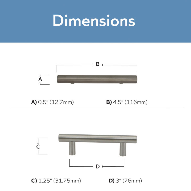 Admira 3" Center Bar Pull Multipack, Nickel