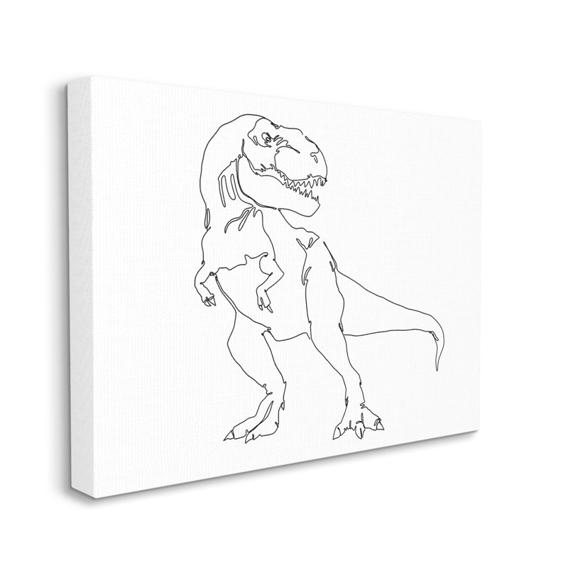 Dessin de Knap T-Rex, Toile tendue, H 30 po x l 40 po x 1,5 po