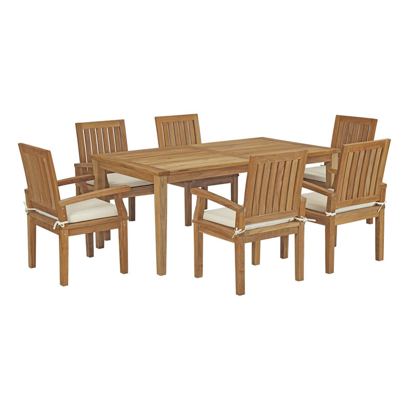 Ensemble repas d'extérieur 7 pièces Modway Marina, H 37,5 po x L 98,5 po x l 39,5 po