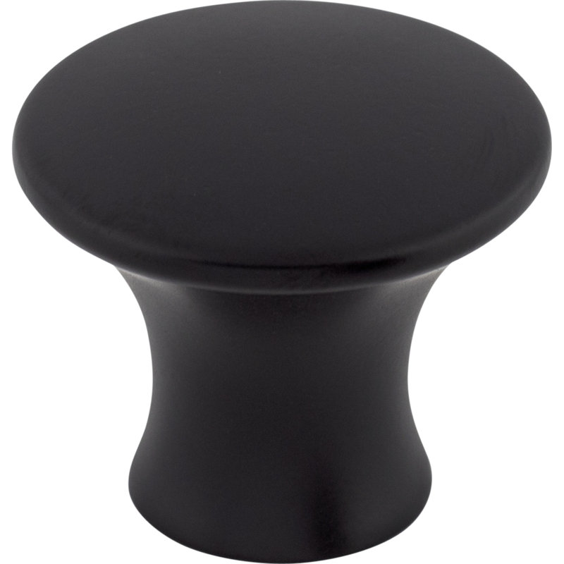 Oculus 7/8" Diameter Round Knob, 1 5/16" Knob Diameter, Black