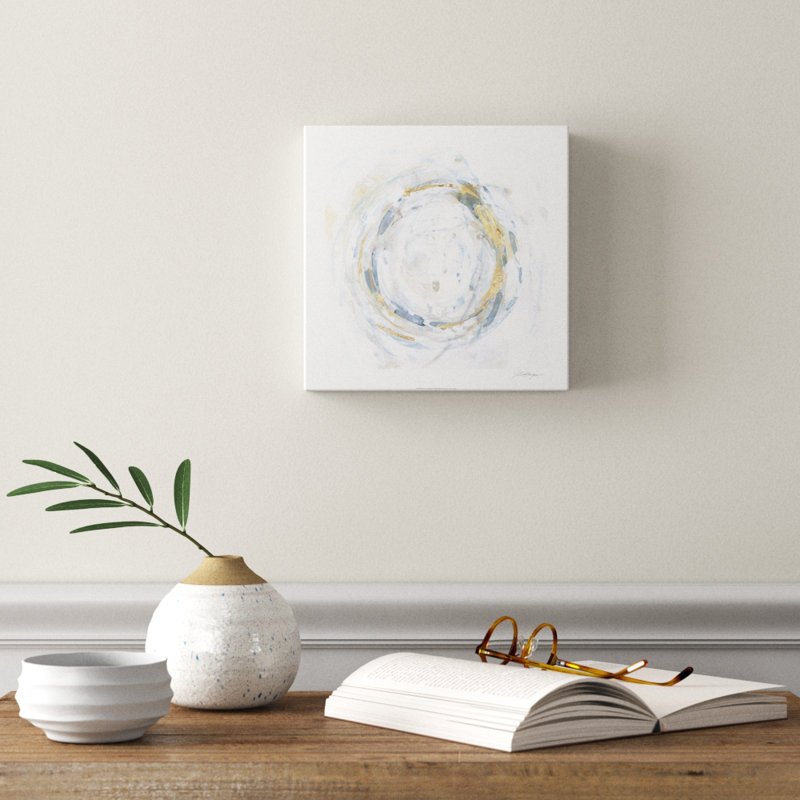 «E Halcyon Whirl II», peinture sur toile, H 10 po x l 10 po x P 1,5 po, Toile tendue