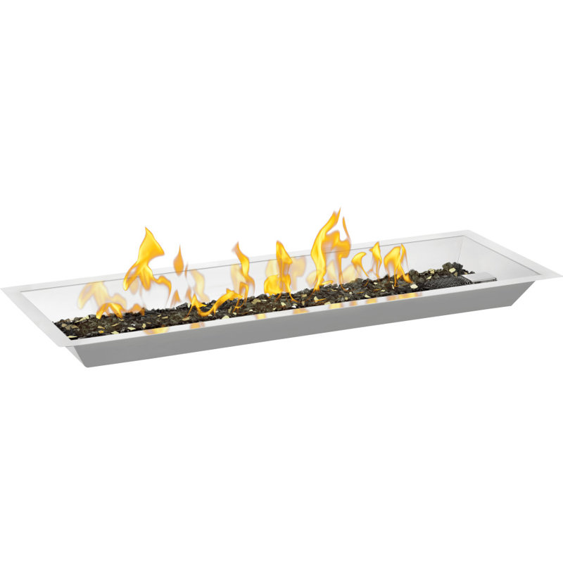 Napoleon 30" Rectangular Patioflame Burner Kit - GPFR60 - Glass Ember Bed, Stainless Steel