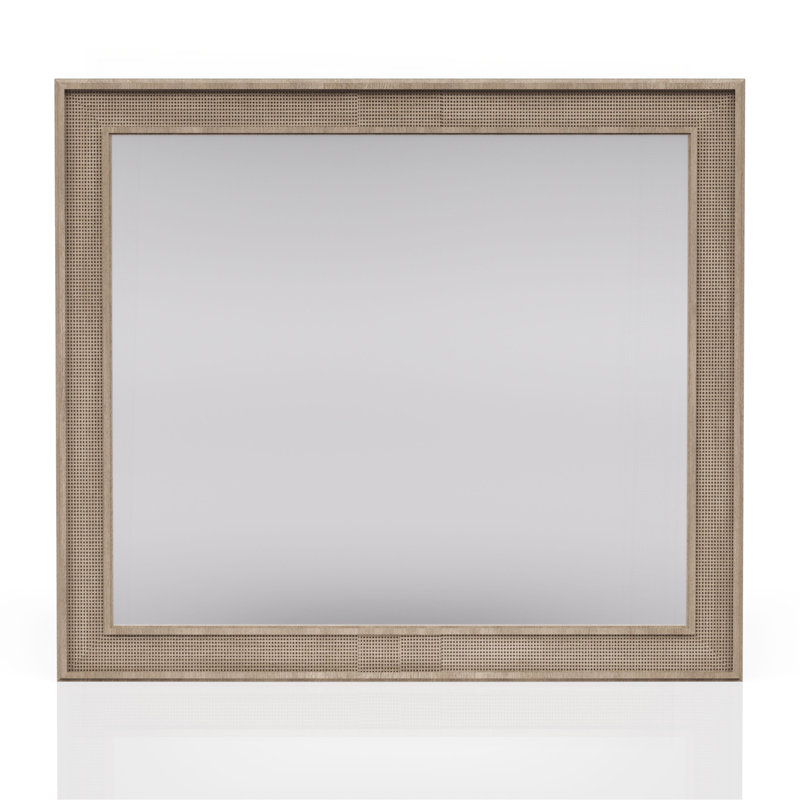 Miroir couleur canne sable, 40 po x 40 po