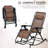 Set Of 2 Foldable Reclining Zero Gravity Lounge Rocker With Pillow