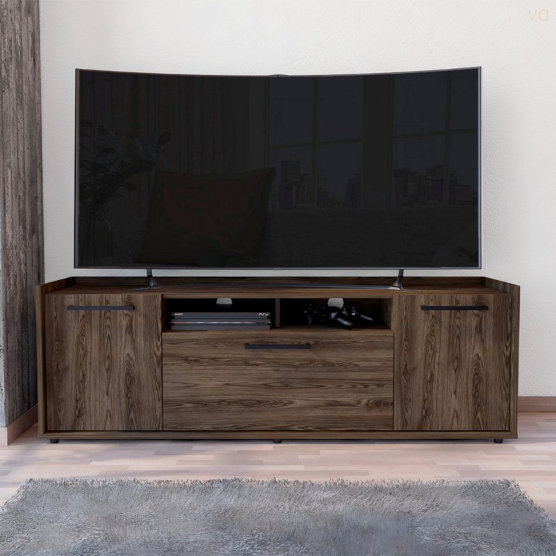 Brock Rectangle 2-Door TV Stand, Walnut