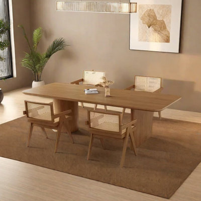 All solid wood ash dining table set