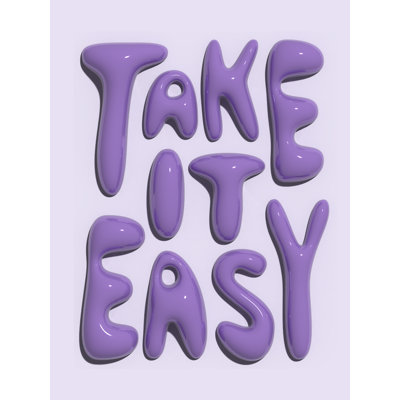 Puffy Text I 1 Piece Wrapped Canvas Wall Art