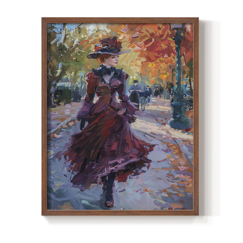 Série encadrée WOMEN DCxxxiv - bois massif, H 30 po x l 24 po, Noyer